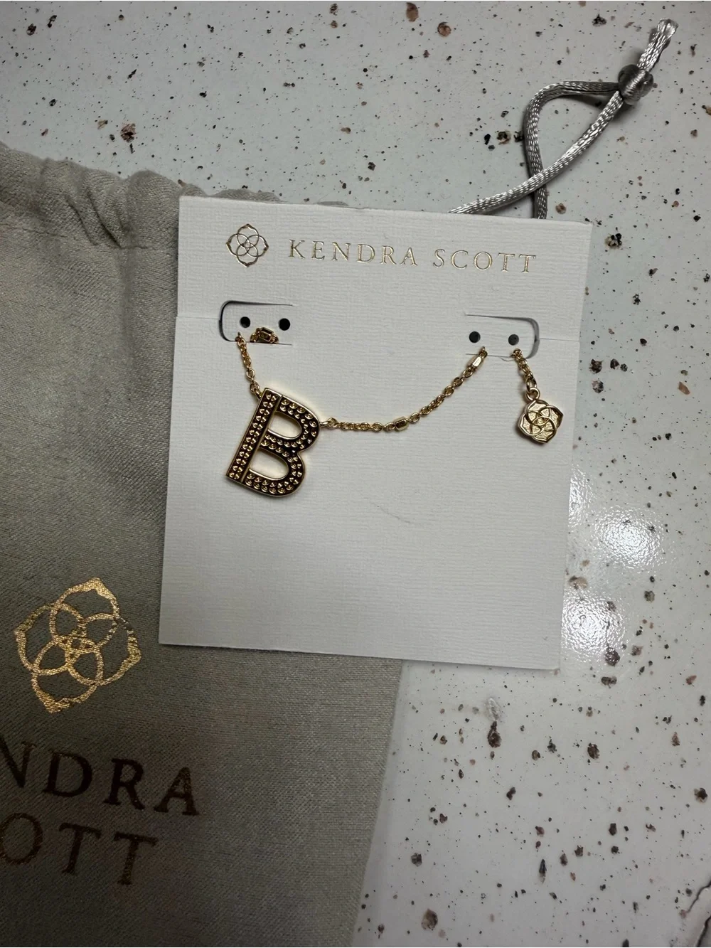 Kendra Scott Gold Initial B Pendant Necklace